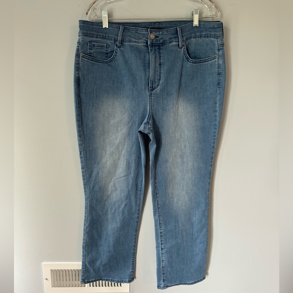 NYDJ Marilyn Straight Womens Size 16T High Rise Denim Blue Jeans